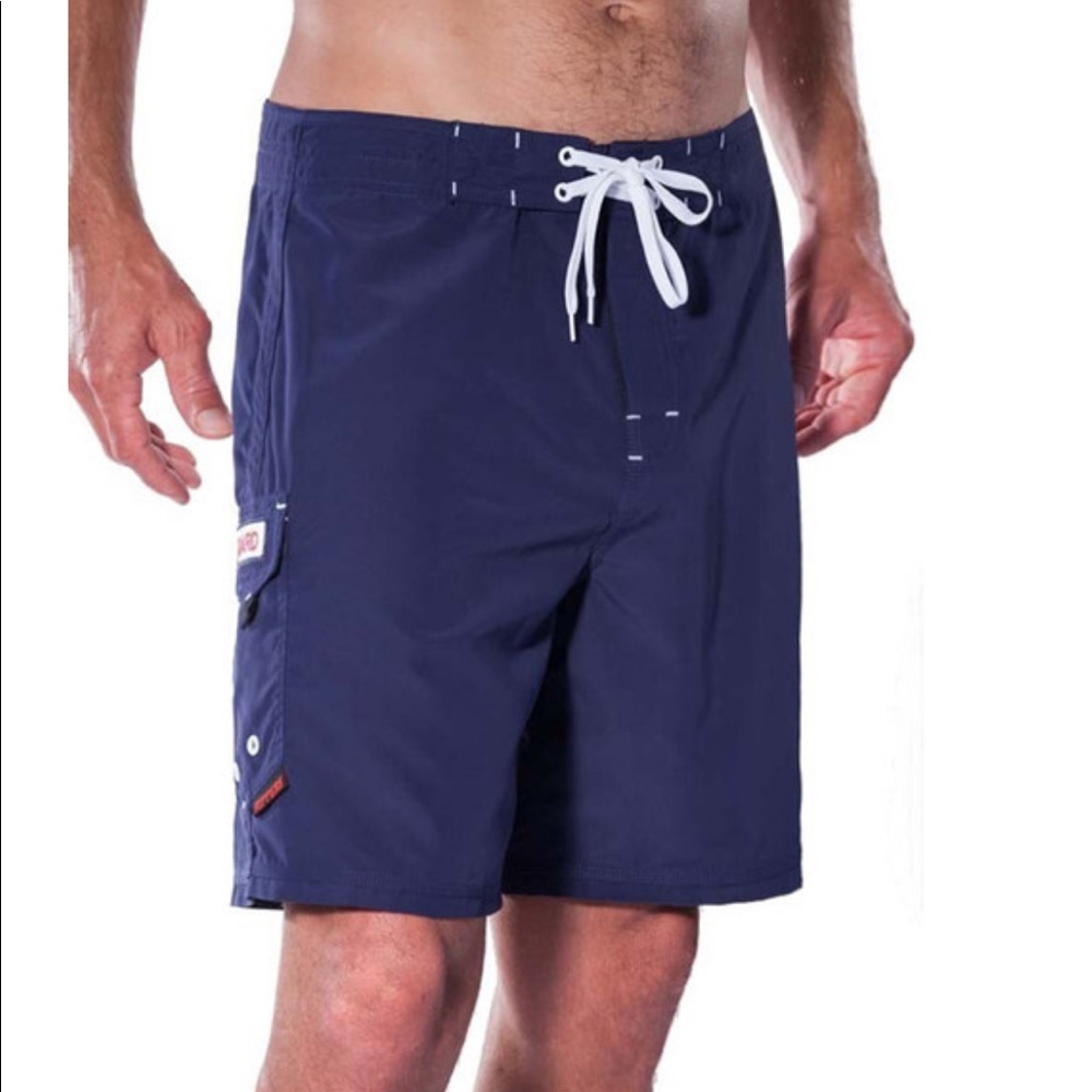 SOLD! Maui Rippers Lifeguard Board Shorts Microfiber - Picture 1 of 10